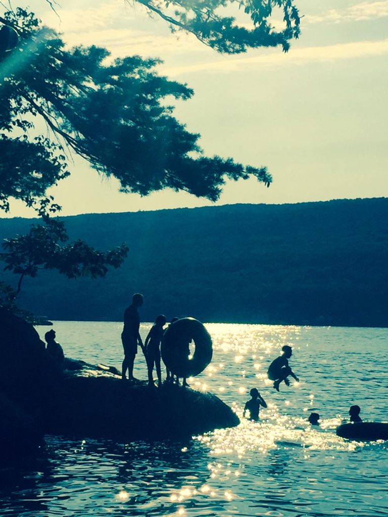 Sunset Play at Charlie's Cove, East side of Greenwood Lake, Waterstone Inn